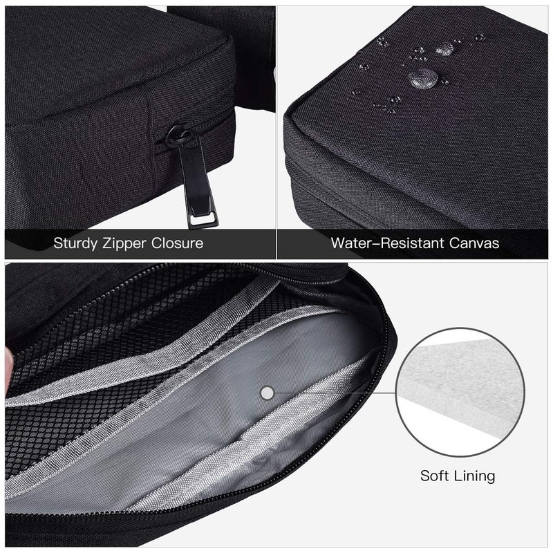 imComor 2-PACK Accessories Bag for Women Ladies Travel Organizer, Big+Small Portable Storage Bag Pouch Electronics Accessories Carrying Case Cosmetic Bag for Hard Drive, Mouse, Cable, Adapter, Cellphone, Pink - Image 4